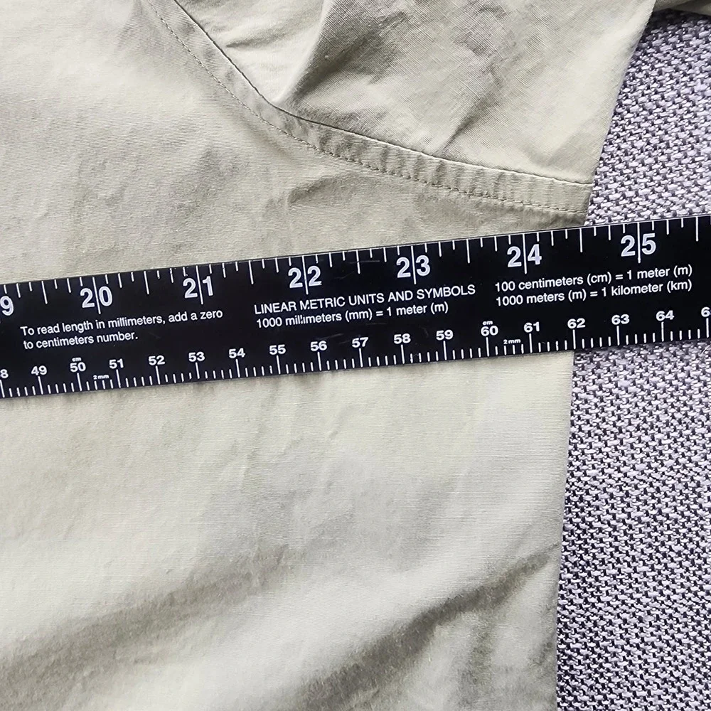 Banana Republic Mens Short Sleeve Button Down XL Olive Khaki Stretch Cotton